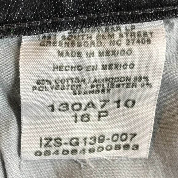 Riders By Lee Boot Cut Women's Black Stretch Denim Jeans Tag 16P, Measures 36x28 - Picture 7 of 12